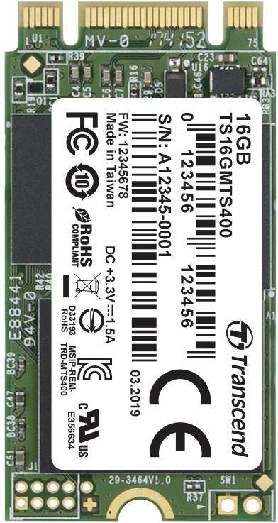 Dysk wewnętrzny SSD M.2 PCIe NVMe 2242 16 GB Transcend MTS400 SATA 6 Gb/s Przemysłowy - obrazek 1