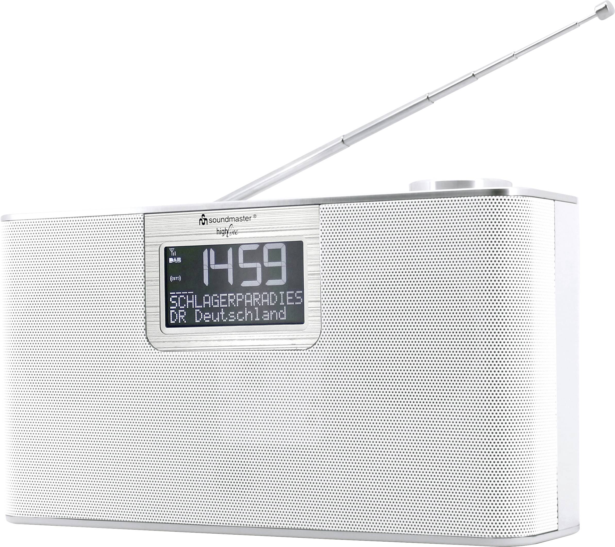 Radio soundmaster DAB700WE DAB+, fale metrowe (VHF) funkcja głośnomówiąca, zawiera mikrofon, funkcja budzika biały - obrazek 1