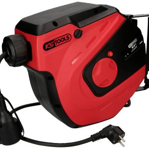 Zwijacz kablowy KS Tools 150.4217 150.4217 15 m czarny złącze męskie z uziemieniem Zwijacz kablowy KS Tools 150.4217 150.4217 15 m czarny złącze męskie z uziemieniem