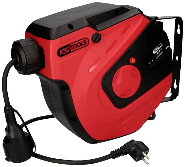 Zwijacz kablowy KS Tools 150.4217 150.4217 15 m czarny złącze męskie z uziemieniem