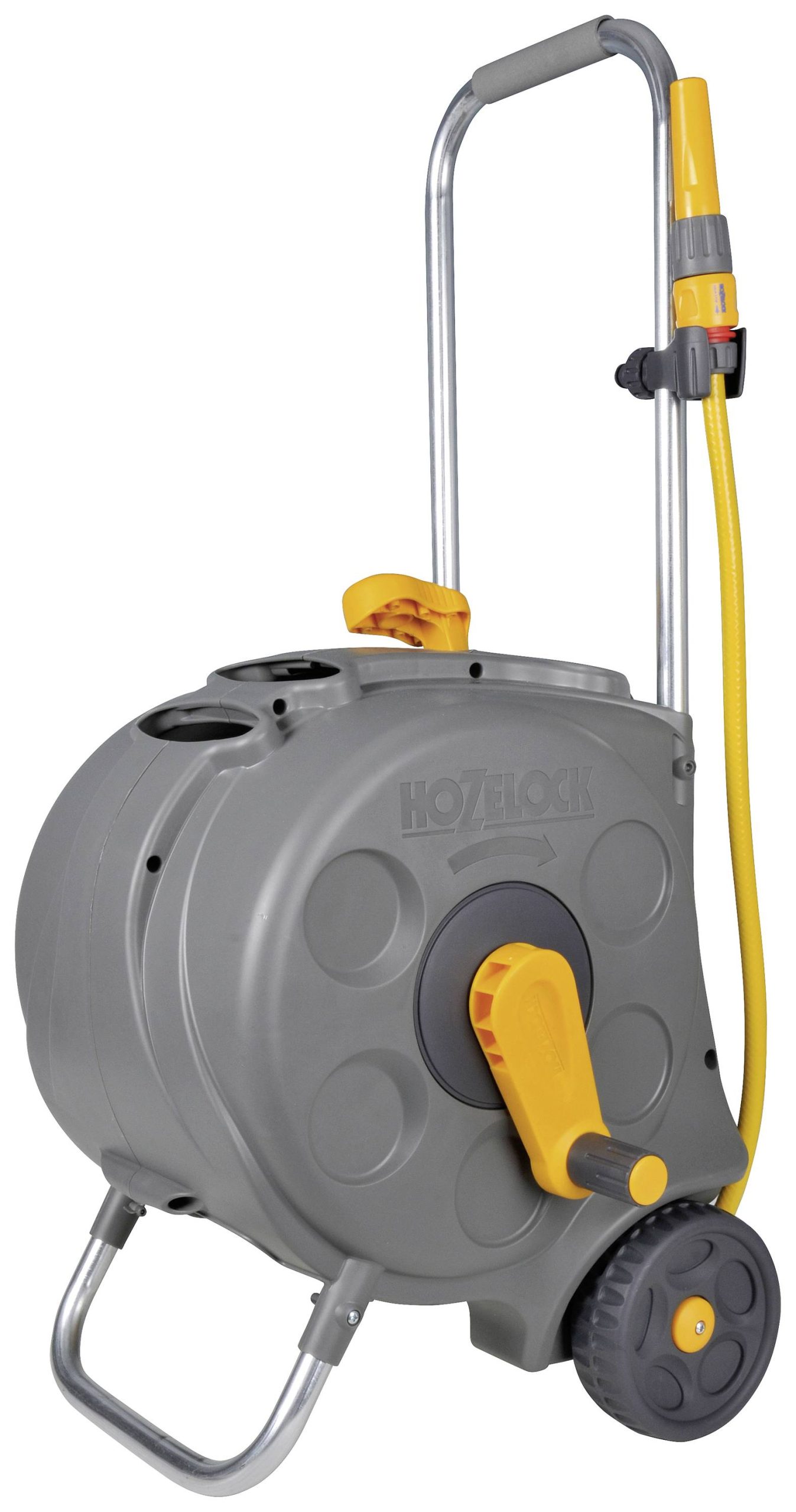 Hozelock 2416R0000 Compact Cart Bęben na wąż 30 m 1/2 cala 1 szt. szary, żółty - obrazek 1