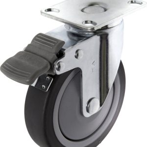 TOOLCRAFT TO-5137920 Kółko obrotowe TPR z blokadą 100 mm z płytką montażową Maksymalne obciążenie: 65 kg TOOLCRAFT TO-5137920 Kółko obrotowe TPR z blokadą 100 mm z płytką montażową Maksymalne obciążenie: 65 kg