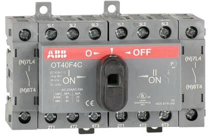 Przełącznik obciążenia czarny 4 styki ABB 1SCA104934R1001