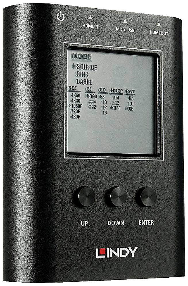 Analizator protokołów 32675 LINDY Lindy HDMI 2.0 18G Signal Analyser and Generator Audio/Video - obrazek 1