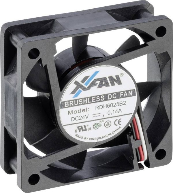 X-Fan RDH6025B2 Wentylator osiowy 24 V/DC 33 m³/h (D x S x W) 60 x 60 x 25 mm