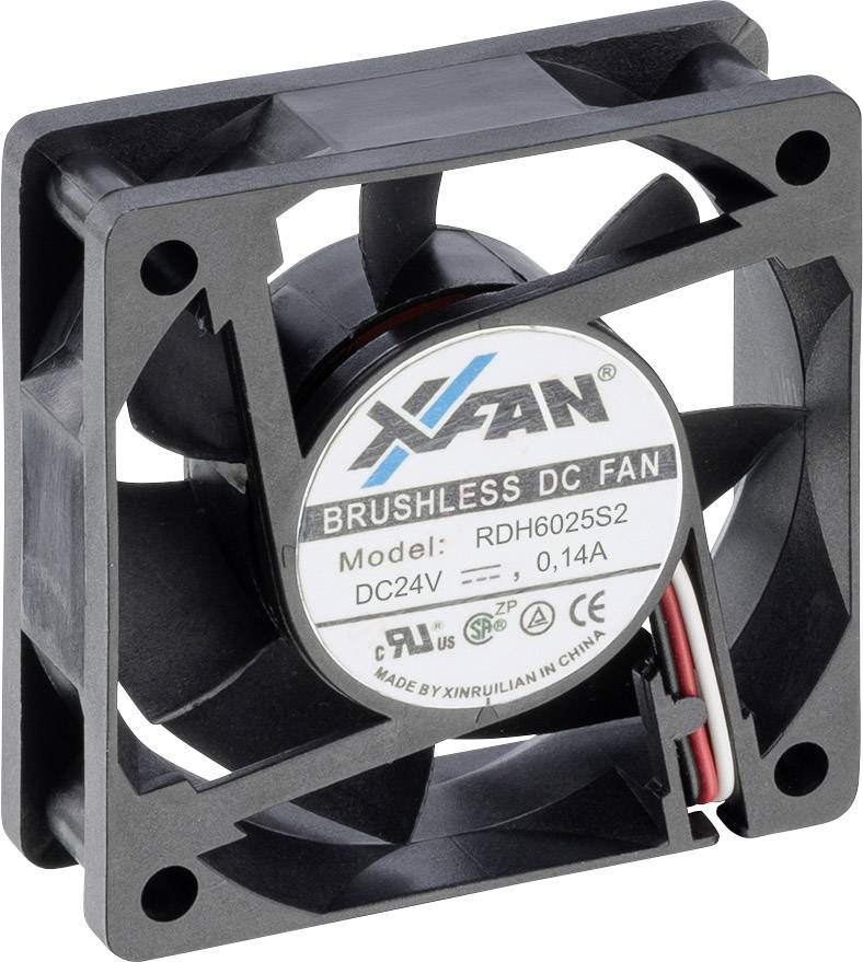Wentylator osiowy X-Fan RDH6025S2, 24 V/DC, 25.8 m³/h, (D x S x W) 60 x 60 x 25 mm - obrazek 1