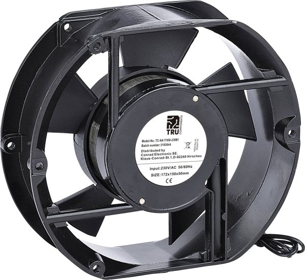Wentylator osiowy TRU COMPONENTS TC-NA17050-230B1, 230 V/AC, 299 m³/h, (D x S x W) 172 x 150 x 50 mm