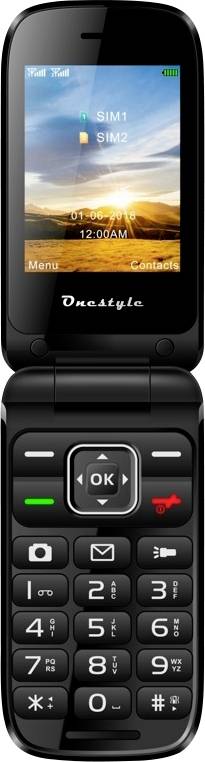 Telefon komórkowy z klapką Onestyle Platin czarny - obrazek 1