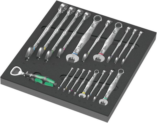 Wera 05150121001 Joker Zestaw kluczy płasko oczkowych 18 szt. Rozmiar klucza (metryczny) (tylko do tytułu) 6 – 24 mm