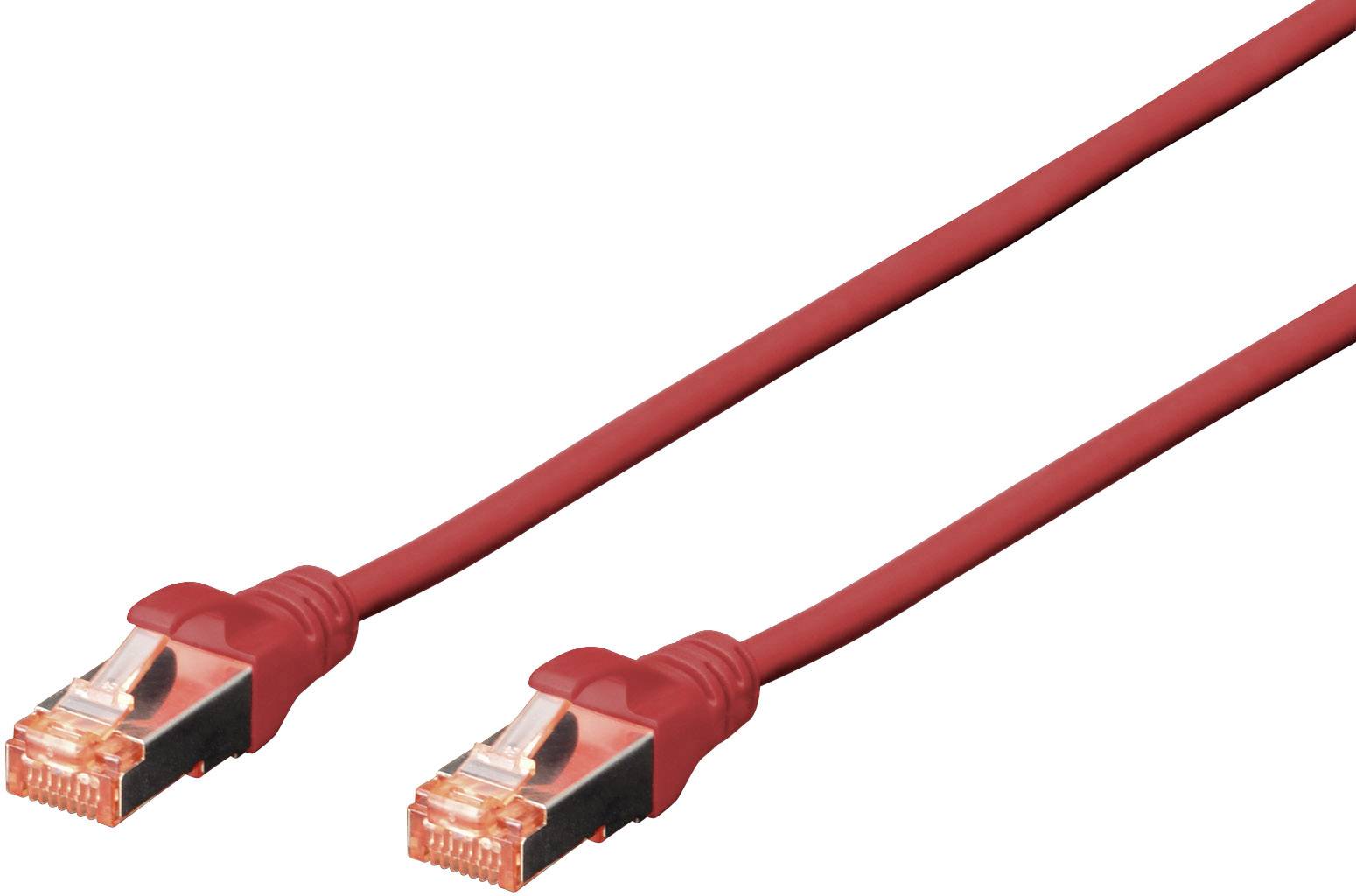 kabel LAN Digitus DK-1644-020/R, 1 szt., RJ45, CAT 6, S/FTP, 2.00 m, czerwony - obrazek 1