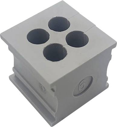 TRU COMPONENTS ELT 4/6 Przepust kablowy z rowkiem Maksymalna średnica mocowania 6 mm elastomer szary 1 szt. - obrazek 1