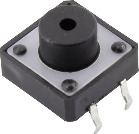 TRU COMPONENTS YST-1103B Przycisk 12 V/DC 0.05 A 1 x wył/(wł) chwilowy (D x S) 12 mm x 12 mm 1 szt. - obrazek 1