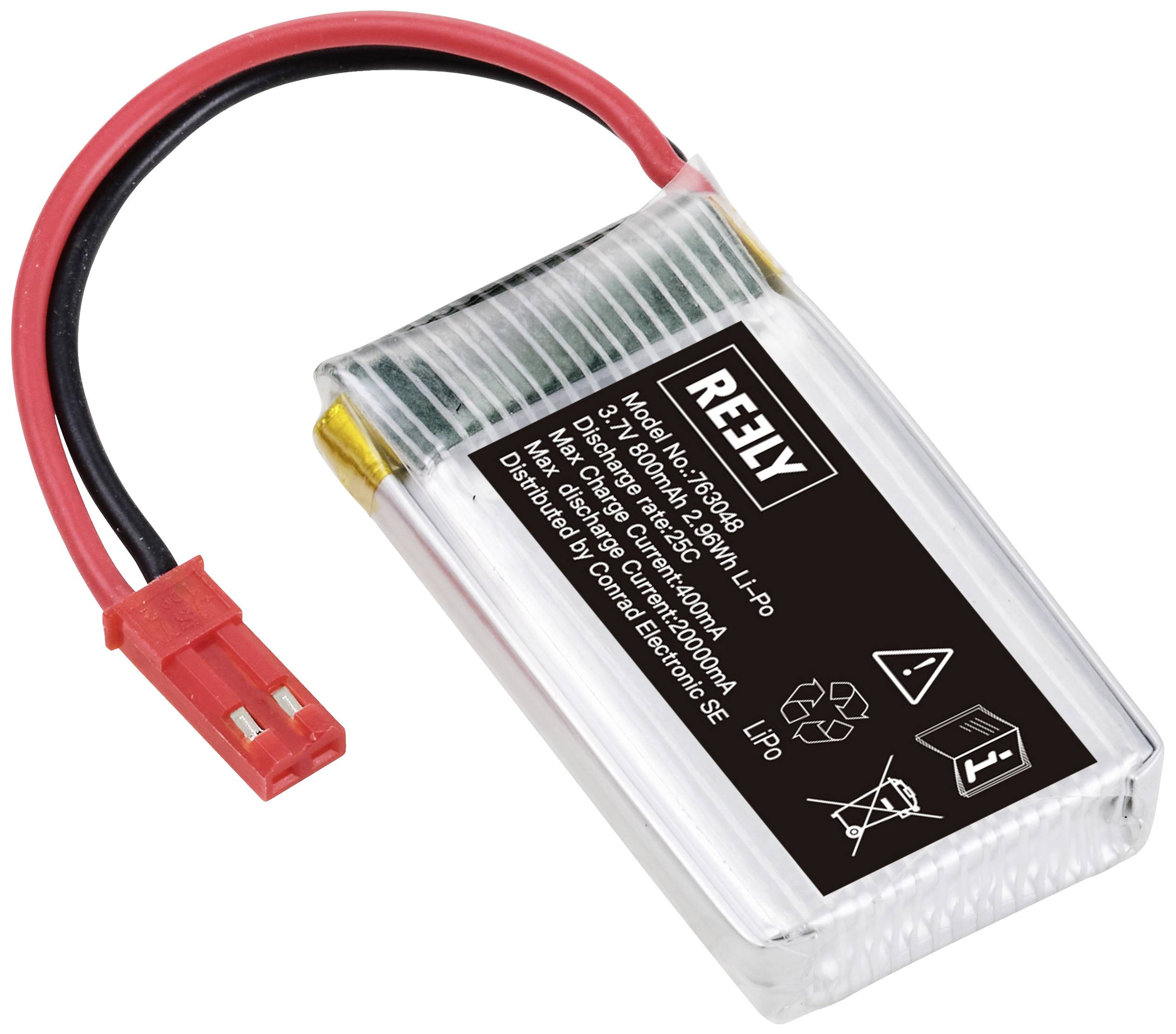 Pakiet akumulatorów (LiPo) 3.7 V 800 mAh 25 C Reely Softcase BEC - obrazek 1