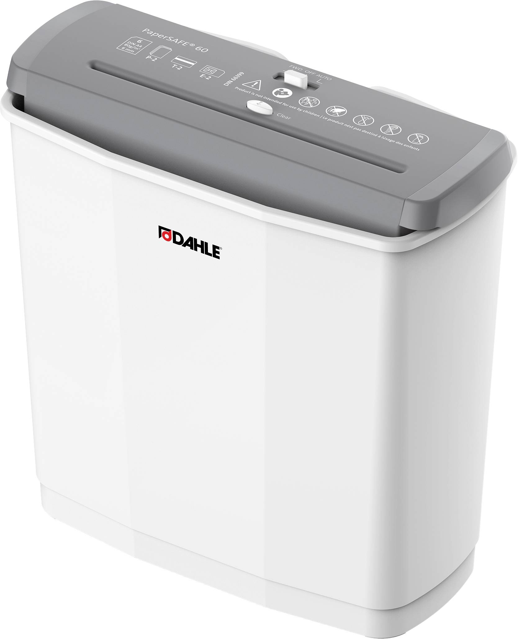 Dahle PS 60 Niszczarka 6 ark. Cięcie na paski 6 mm P-2 11 l Niszczy także zszywki, karty kredytowe - obrazek 1