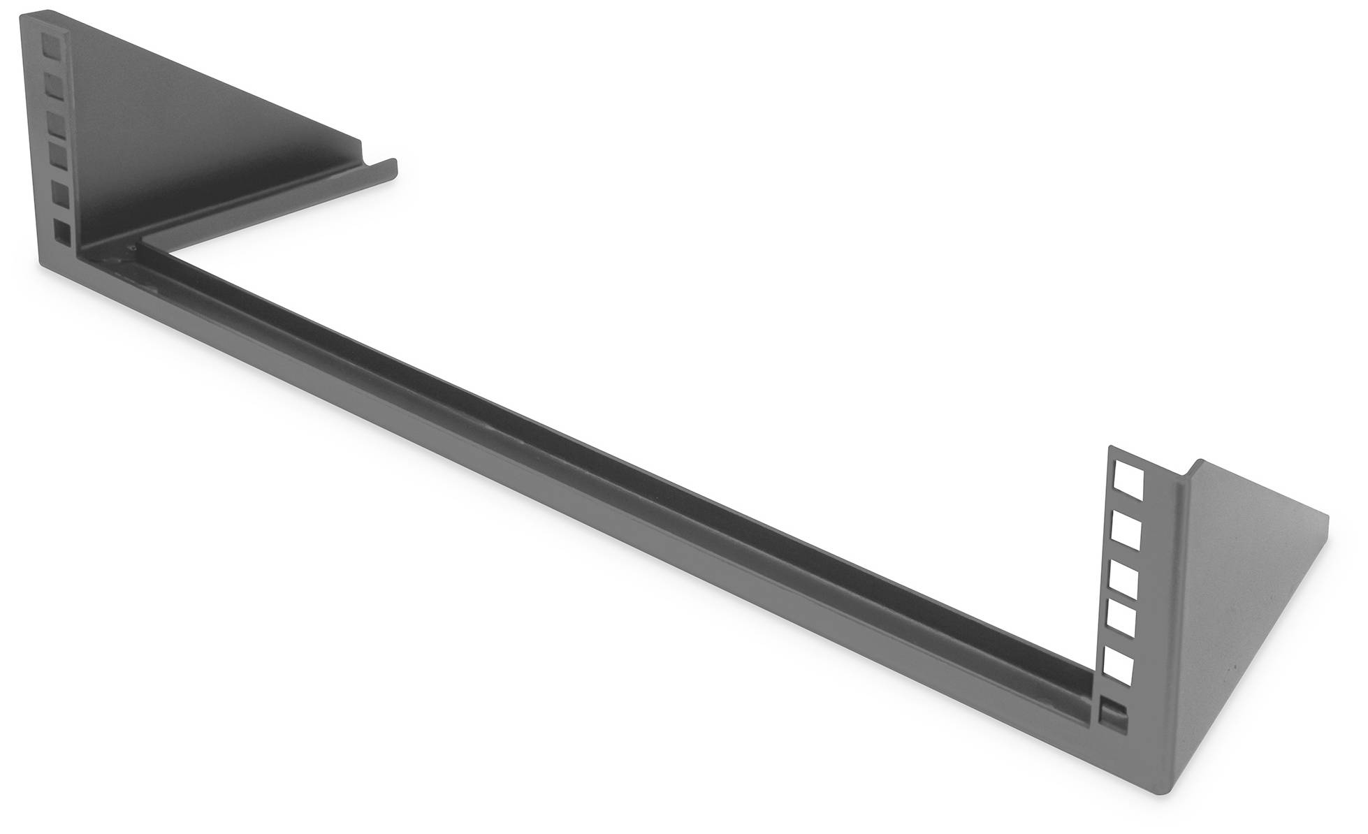 Digitus DN-48003 19-calowy uchwyt ścienny na sprzęt 2 U Pasuje do głębokości szafy: od 300 mm czarny (ral 9005) 19 cal - obrazek 1