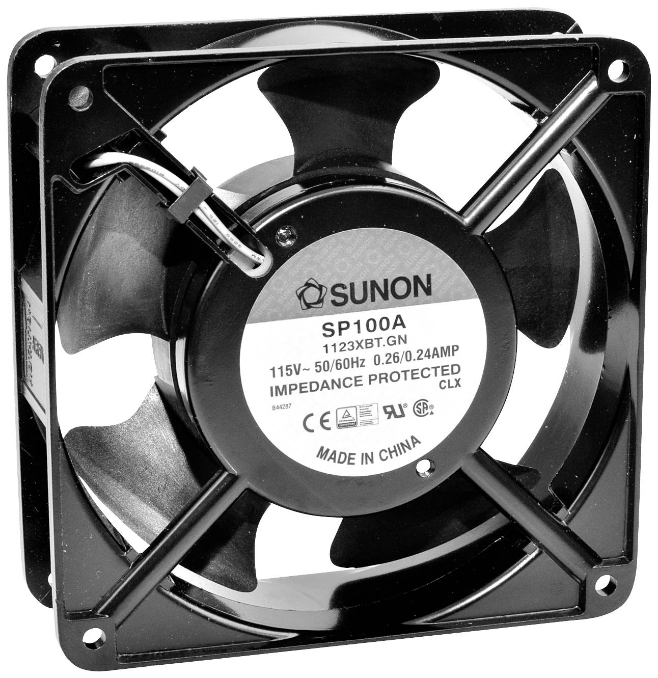 Sunon SP101A-1123HST.GN Wentylator osiowy 115 V/AC 144.38 m³/h (D x S x W) 38 x 120 x 120 mm - obrazek 1