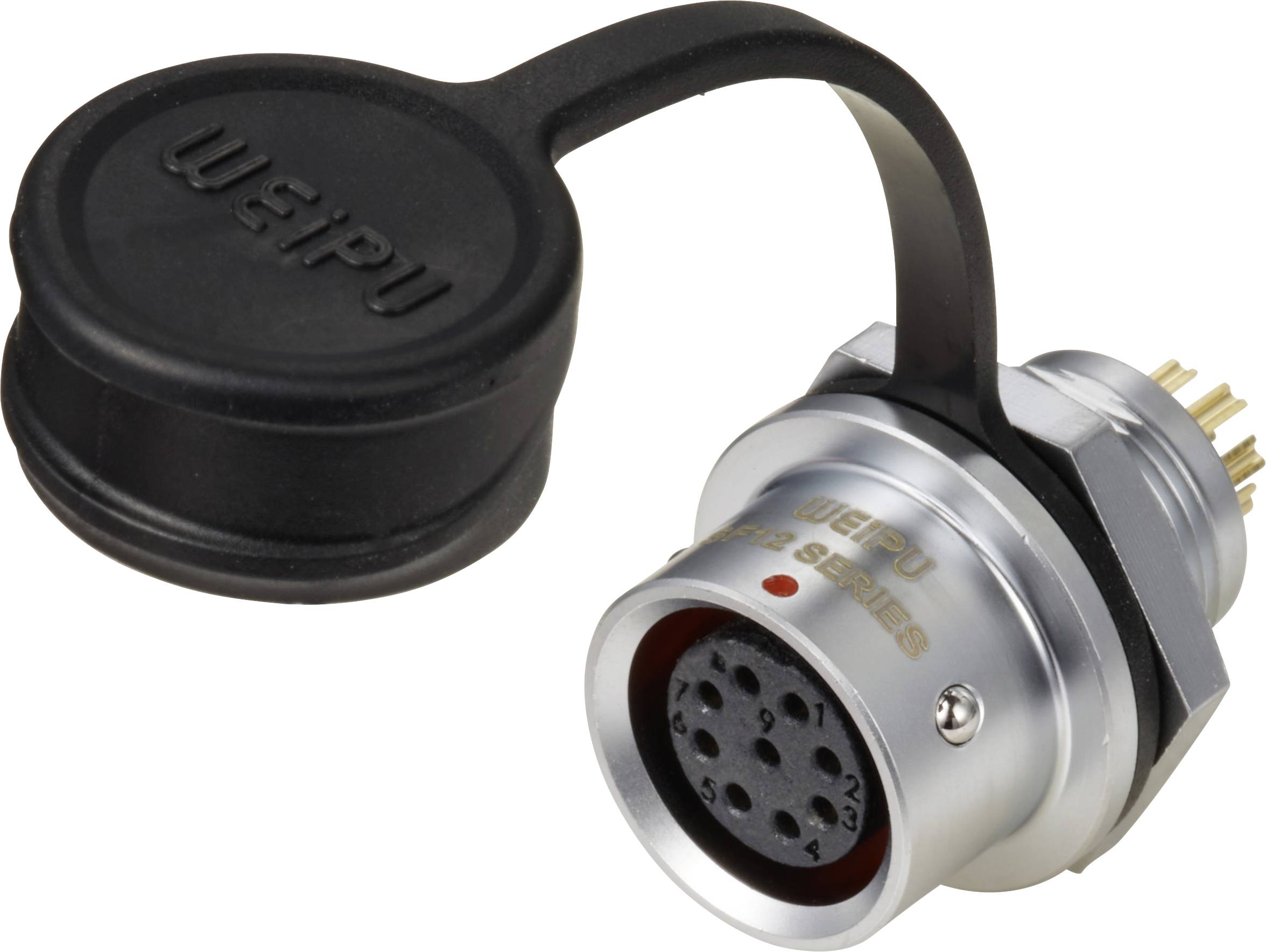 Złącze okrągłe żeńskie push-pull Weipu SF1212/S9, 9 pin, 125 V/AC, IP67, do lutowania - obrazek 1