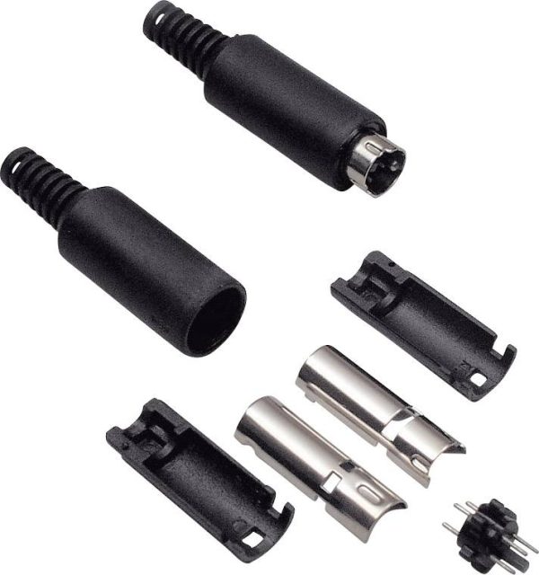 TRU COMPONENTS 1578861 Złącze męskie DIN miniaturowe , niklowany, 1 szt.