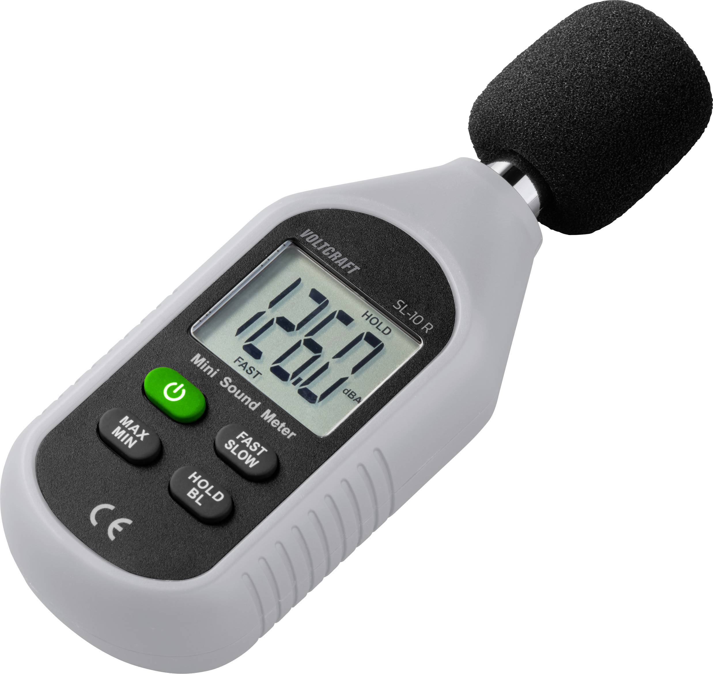 VOLTCRAFT Decybelomierz SL-10 R 30 - 130 dB 31.5 Hz - 8 kHz Obudowa z recyklingu granulatu - obrazek 1