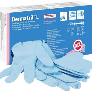 KCL Dermatril L 741 074108081C 100 szt. Rękawice jednorazowe Rozmiar rękawic: 8 EN 455 KCL Dermatril L 741 074108081C 100 szt. Rękawice jednorazowe Rozmiar rękawic: 8 EN 455