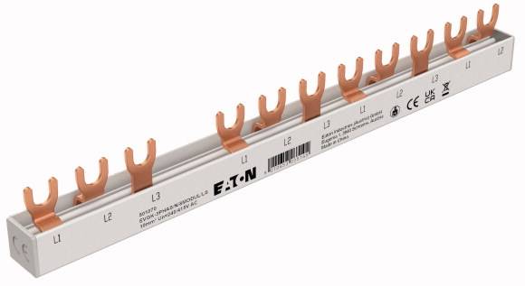 Eaton EP-501070 Szyna widełkowa EVGK, 3 fazy, L1 - L2 - L3 - X + L1 - L2 - L3 Szyna fazowa szary 63 A 1 szt. - obrazek 1