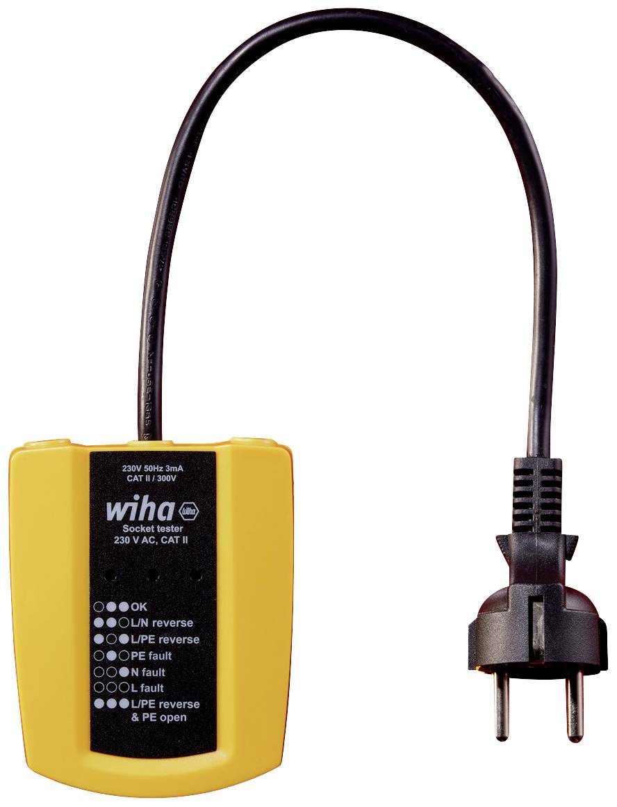 Tester gniazdek Wiha 45220 CAT III 300 V - obrazek 1