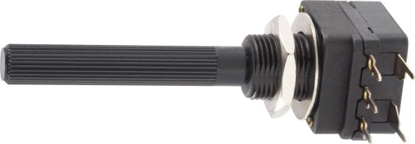 Potencjometr mono z wyłącznikiem Piher, O=6 mm, 100 kOhm, 0,1 W, 20 %