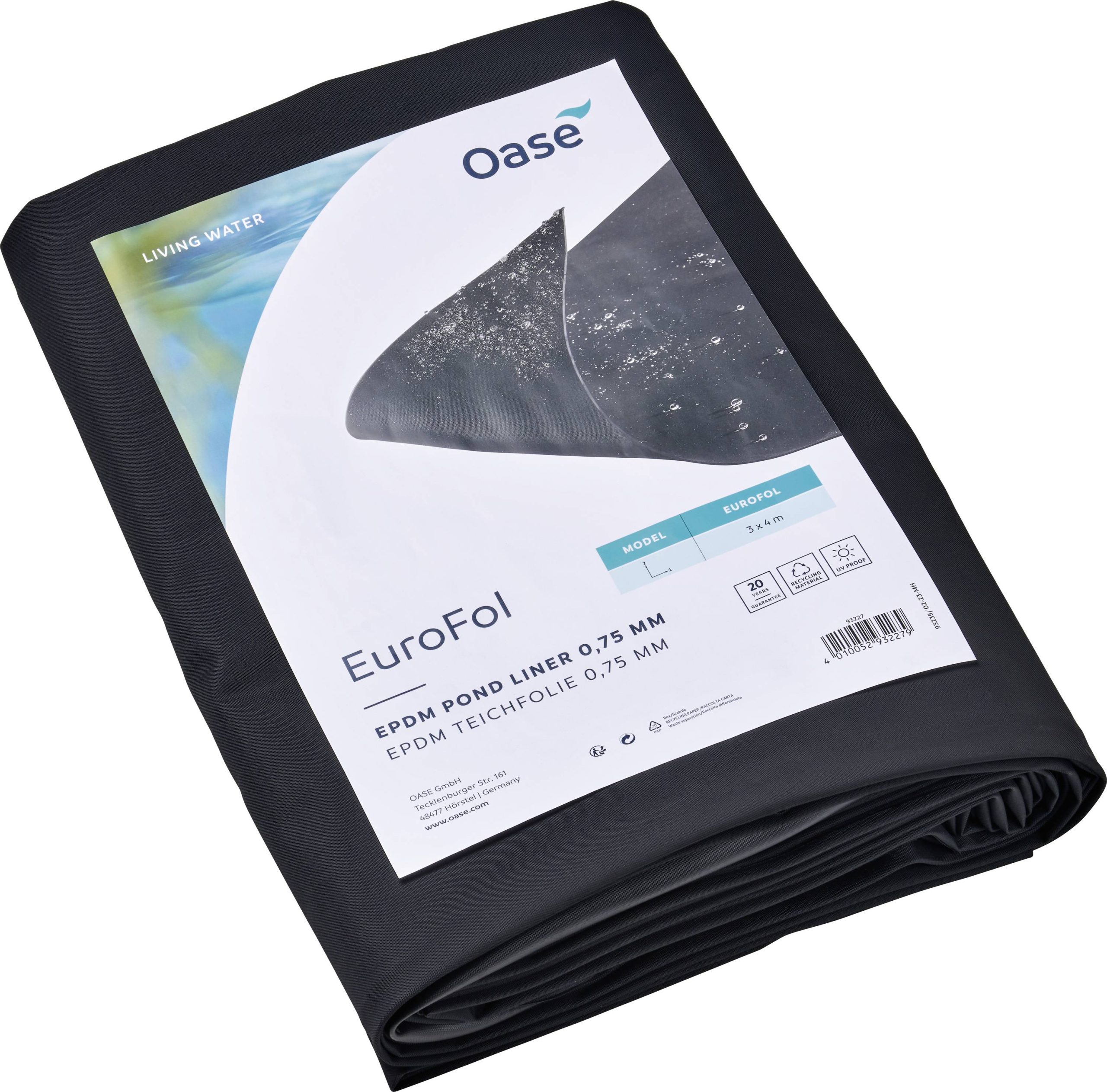 Oase 93227 EuroFol EPDM Pre-Packed Staw prosty (D x S) 4 m x 3 m 1 szt. - obrazek 1