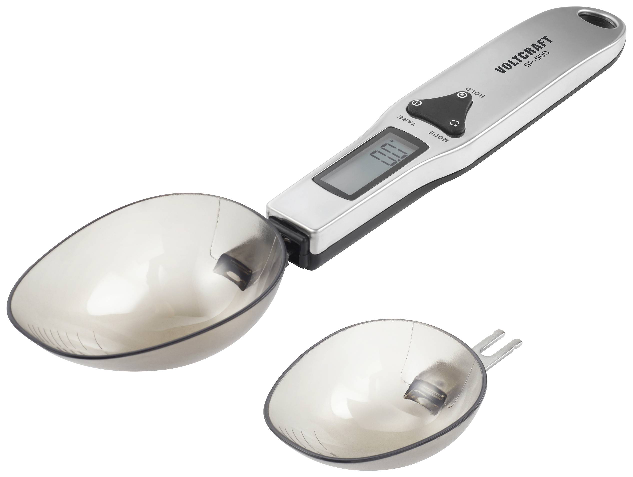 VOLTCRAFT SP-500 Waga łyżeczkowa VC-12607925 Zakres pomiaru maks. 500 g Podziałka 0.1 g stali szlachetnej - obrazek 1