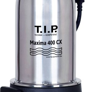 T.I.P. – Technische Industrie Produkte 30140 Maxima 400 CX Pompa zanurzeniowa do brudnej wody 24000 l/h 9 m T.I.P. – Technische Industrie Produkte 30140 Maxima 400 CX Pompa zanurzeniowa do brudnej wody 24000 l/h 9 m