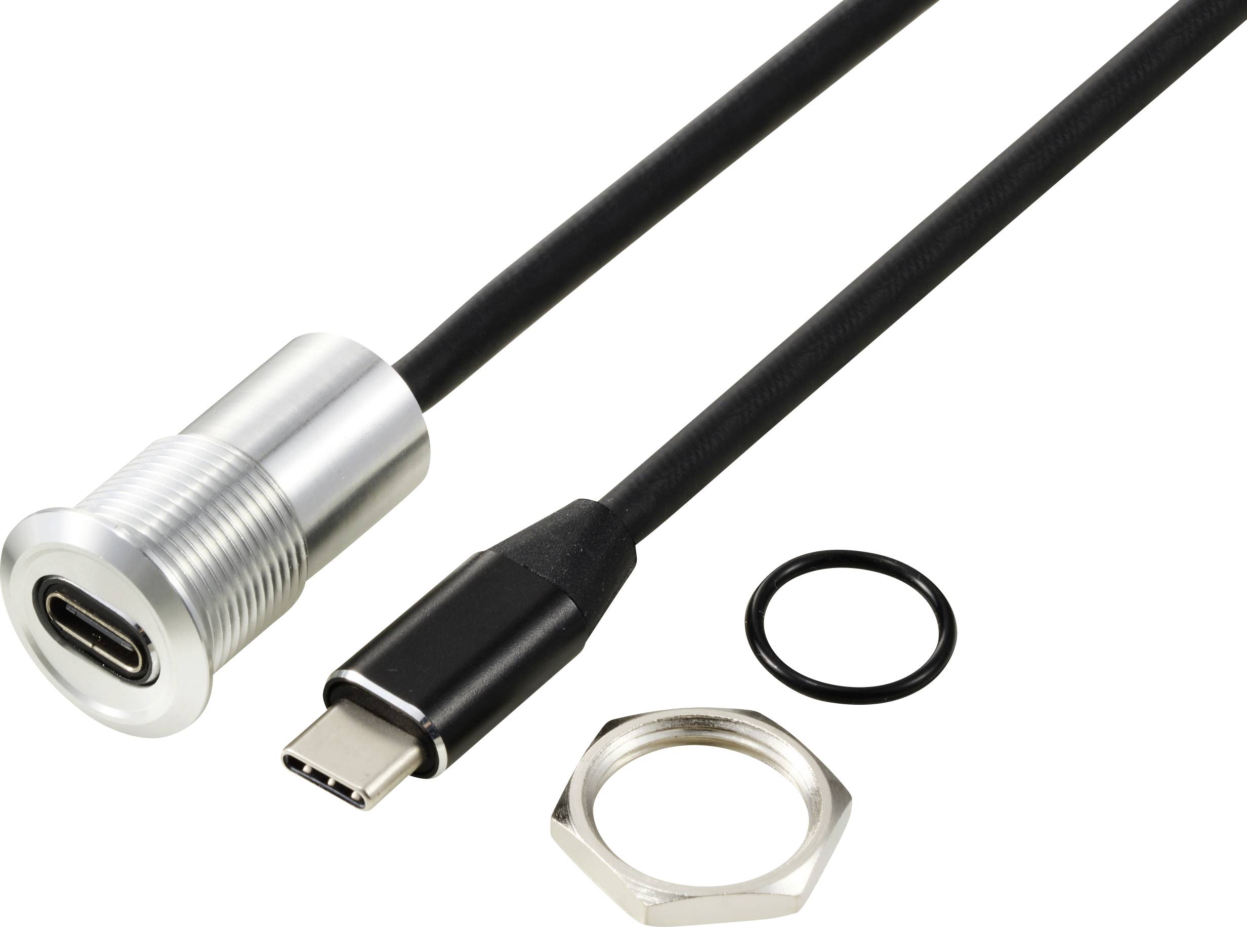 TRU COMPONENTS TC-13376324 Kabel połączeniowy USB-C, 100 cm, 1 szt. - obrazek 1