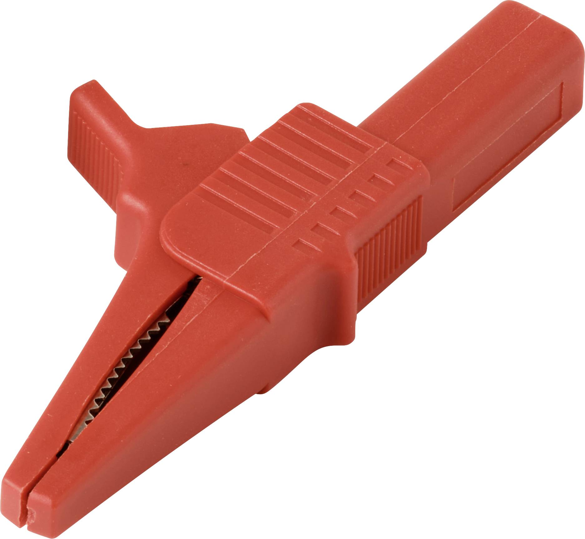 VOLTCRAFT MSK-125 Zacisk krokodylowykrótkiCAT II 300 V 10 Aczerwony - obrazek 1