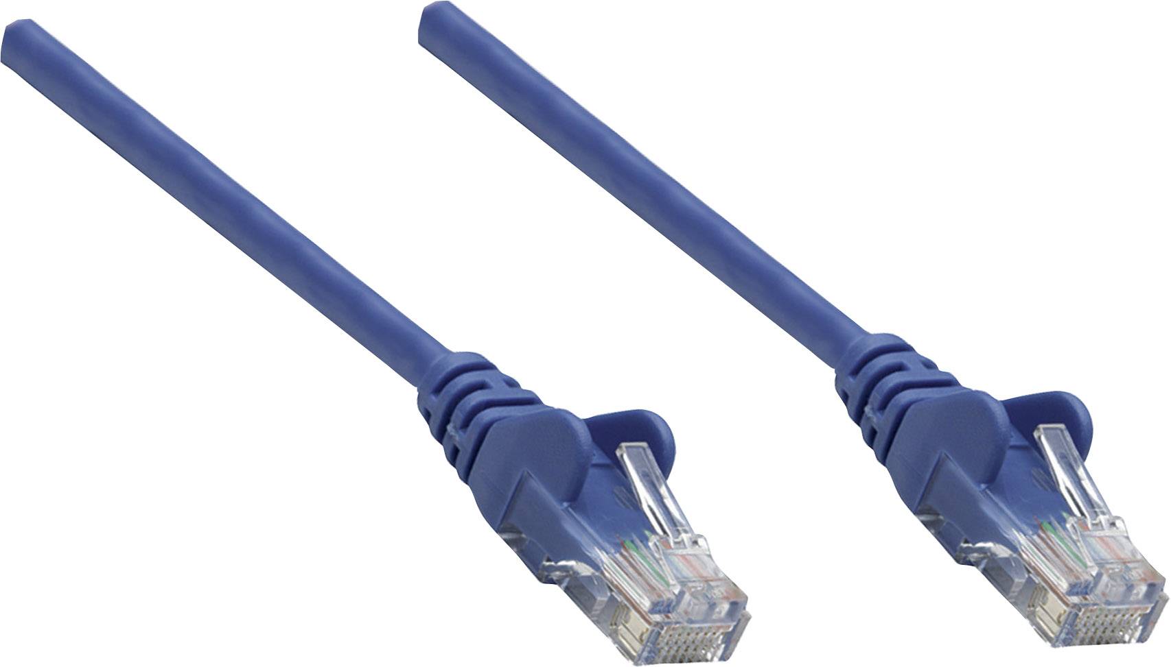 kabel LAN Intellinet 739832, 1 szt., RJ45, CAT 6, S/FTP, 0.25 m, niebieski - obrazek 1