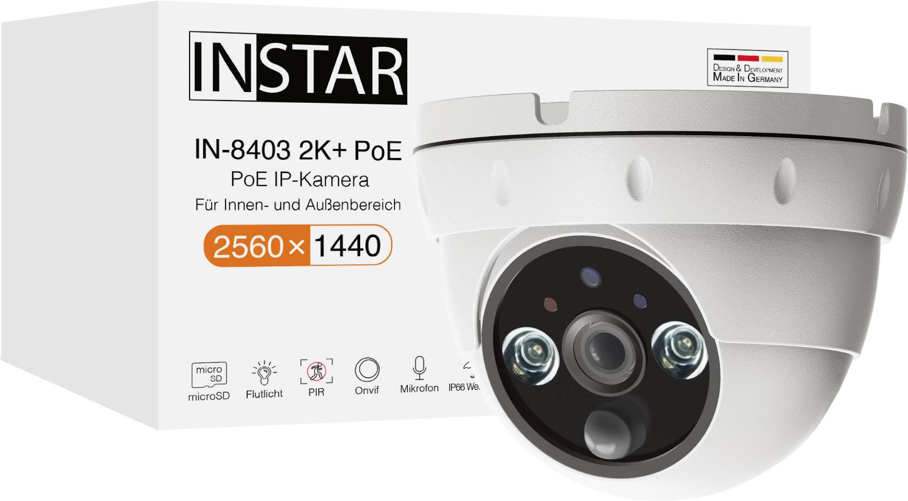 Kamera monitoringu IP INSTAR IN-8403 2K+ POE ws 14082 LAN 2560 x 1440 px - obrazek 1