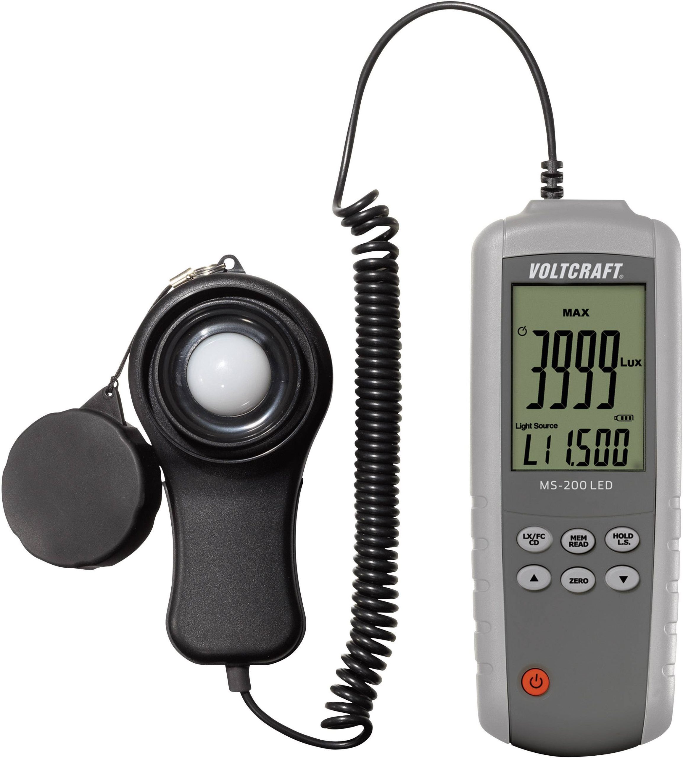 Luksomierz LED VOLTCRAFT MS-200LED 0 - 400000 lx Kalibracja ISO - obrazek 1