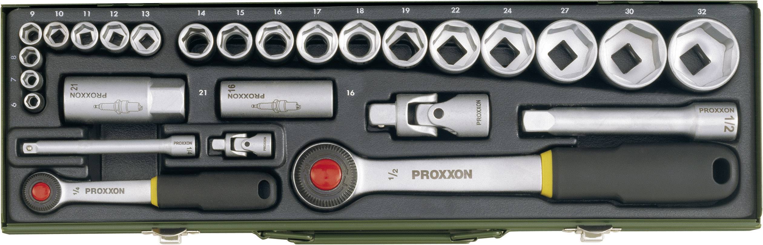 Klucze nasadowe z grzechotką Proxxon Industrial 23020, 1/4" (6,3 mm), 1/2" (12.5 mm), 27 szt. - obrazek 1