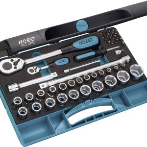 Klucze nasadowe z grzechotką Hazet 953SPC, 1/2″ (12.5 mm), stal chromowo-wanadowa, 47 szt. Klucze nasadowe z grzechotką Hazet 953SPC, 1/2″ (12.5 mm), stal chromowo-wanadowa, 47 szt.