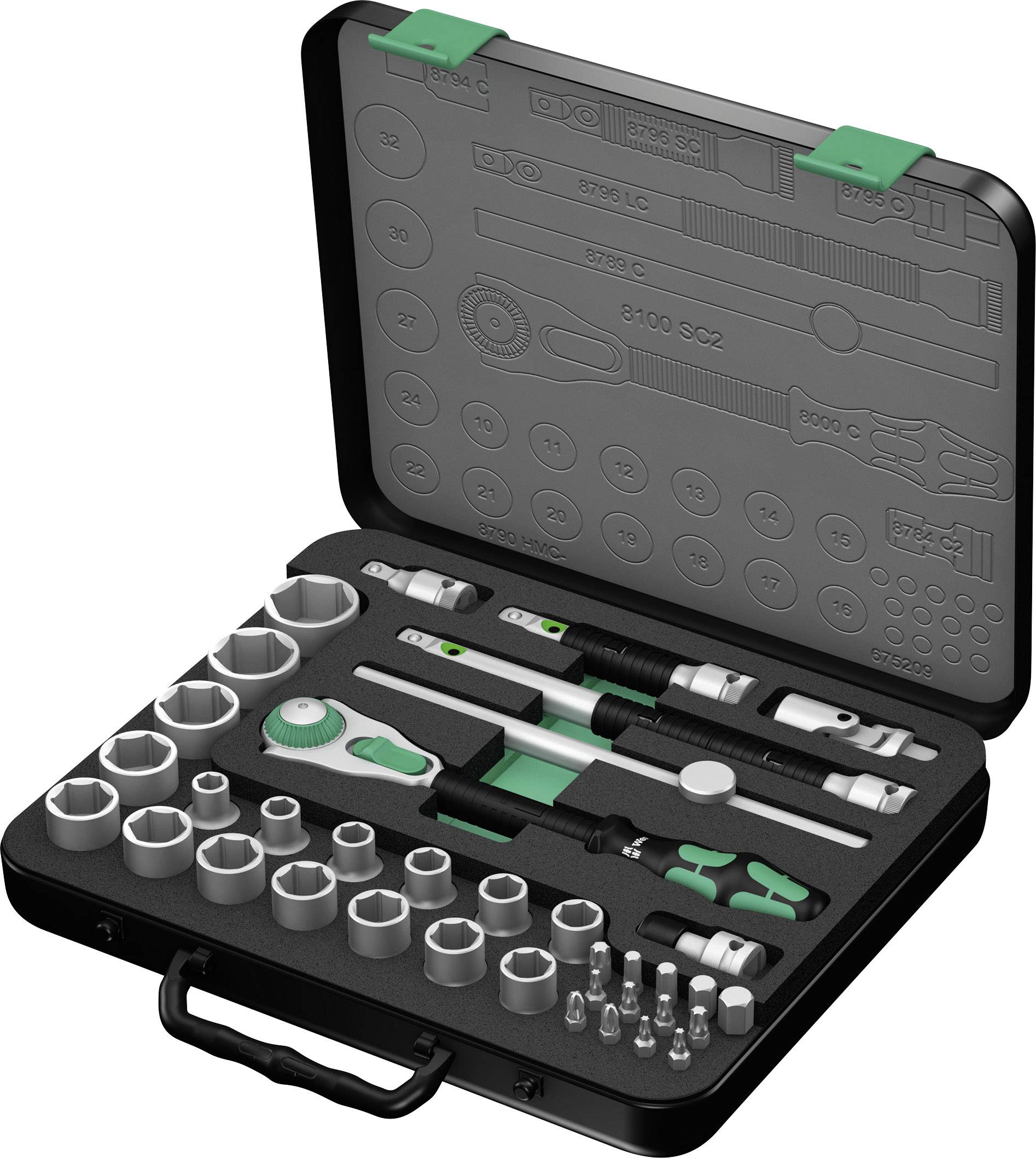 Zestaw kluczy nasadowych Wera 8100 SC 2 Zyklop 05003645001 1/2" (12.5 mm) - obrazek 1
