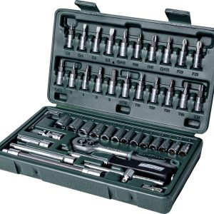 Klucze nasadowe z grzechotką Brüder Mannesmann M 2040, 1/4″ (6,3 mm), stal chromowo-wanadowa, 46 szt. Klucze nasadowe z grzechotką Brüder Mannesmann M 2040, 1/4″ (6,3 mm), stal chromowo-wanadowa, 46 szt.