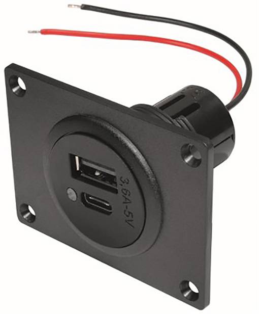 Zasilanie USB-C / podwójne gniazdo ProCar 67342501 12 lub 24 V/DC - obrazek 1