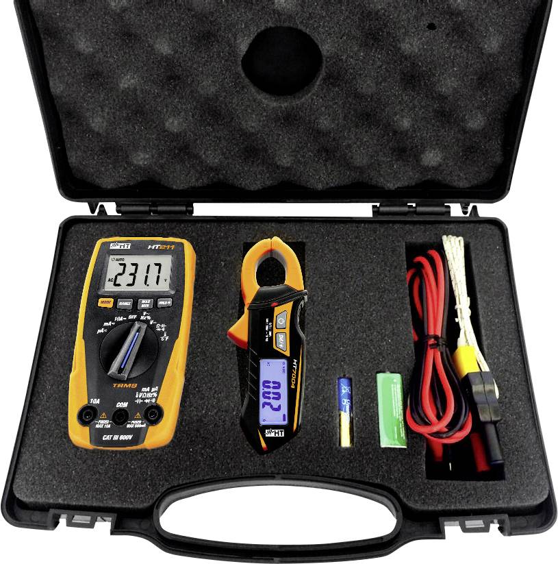 HT Instruments e-KIT Multimetr, Miernik cęgowy cyfrowy CAT III 600 V Wyświetlane liczby: 4000 - obrazek 1