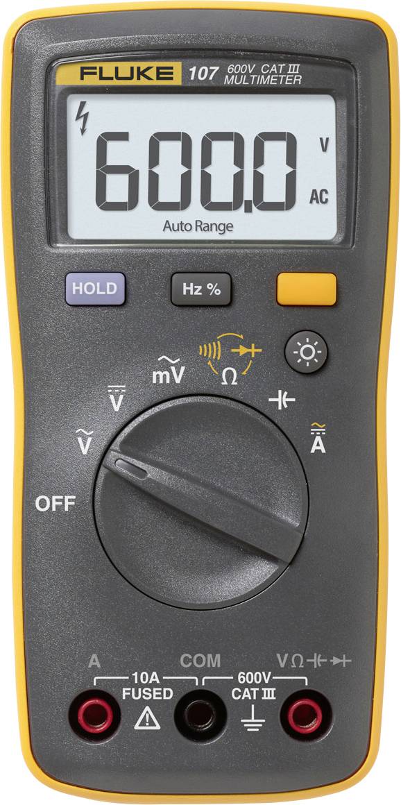 Fluke 107/EUR Multimetr cyfrowy CAT IV 600 V Wyświetlane liczby: 6000 - obrazek 1