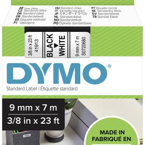 Taśma do nadruku D1 DYMO S0720680, 9 mm x 7 m, Kolor taśmy: biały / Kolor nadruku: czarny Taśma do nadruku D1 DYMO S0720680, 9 mm x 7 m, Kolor taśmy: biały / Kolor nadruku: czarny