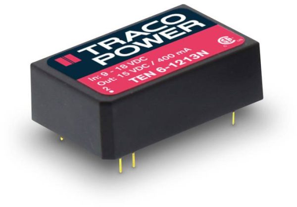 TracoPower TEN 6-2412N Przetwornica DC/DC, do PCB 24 V/DC 12 V/DC 500 mA 6 W Ilość wyjść: 1 x Opis 1 szt.