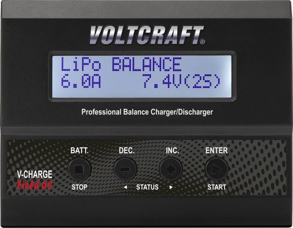 Ładowarka modelarska wielofunkcyjna VOLTCRAFT V-Charge 60 DC 6 A LiPo, LiIon, LiFePO, LiHV, NiCd, NiMH, Akumulator ołowi