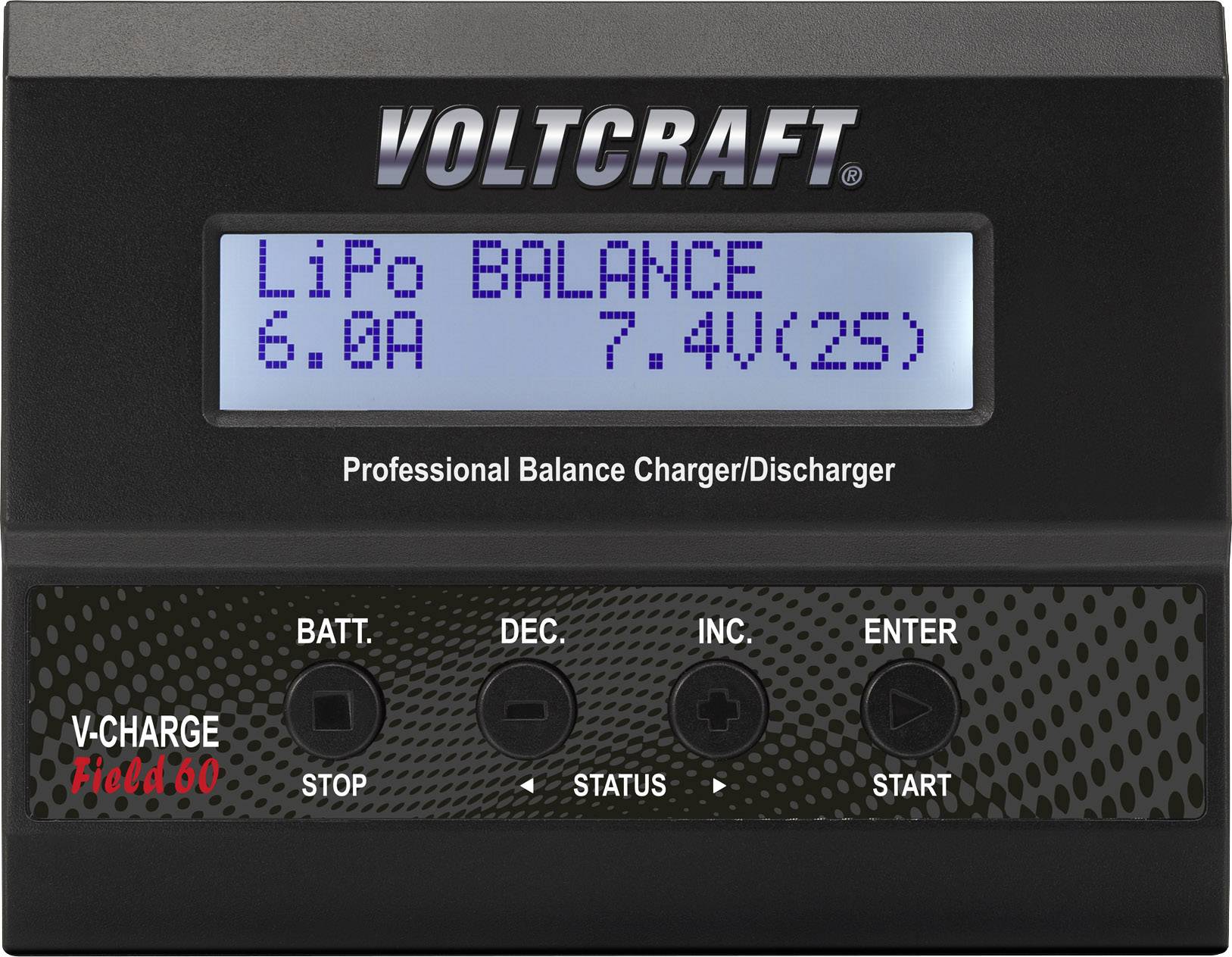 Ładowarka modelarska wielofunkcyjna VOLTCRAFT V-Charge 60 DC 6 A LiPo, LiIon, LiFePO, LiHV, NiCd, NiMH, Akumulator ołowi - obrazek 1