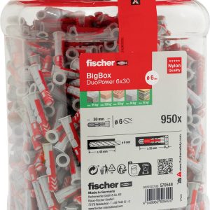 Fischer 570548 DuoPower Zestaw kołków 30 mm 6 mm 950 szt. Fischer 570548 DuoPower Zestaw kołków 30 mm 6 mm 950 szt.