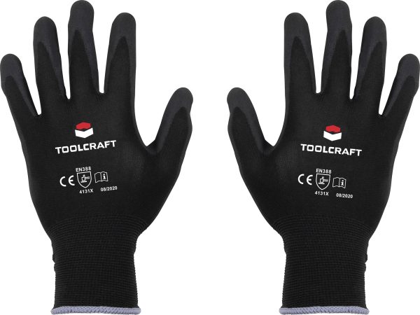 TOOLCRAFT TO-5621493 Poliamid, Nitryl Rękawice robocze Rozmiar rękawic: 11 EN 388 CAT II 1 par(a)