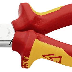 Knipex 25 06 160 VDE Szczypce płaskie, okrągłe proste stal elektrotechniczna chromowo-wanadowa 160 mm Knipex 25 06 160 VDE Szczypce płaskie, okrągłe proste stal elektrotechniczna chromowo-wanadowa 160 mm