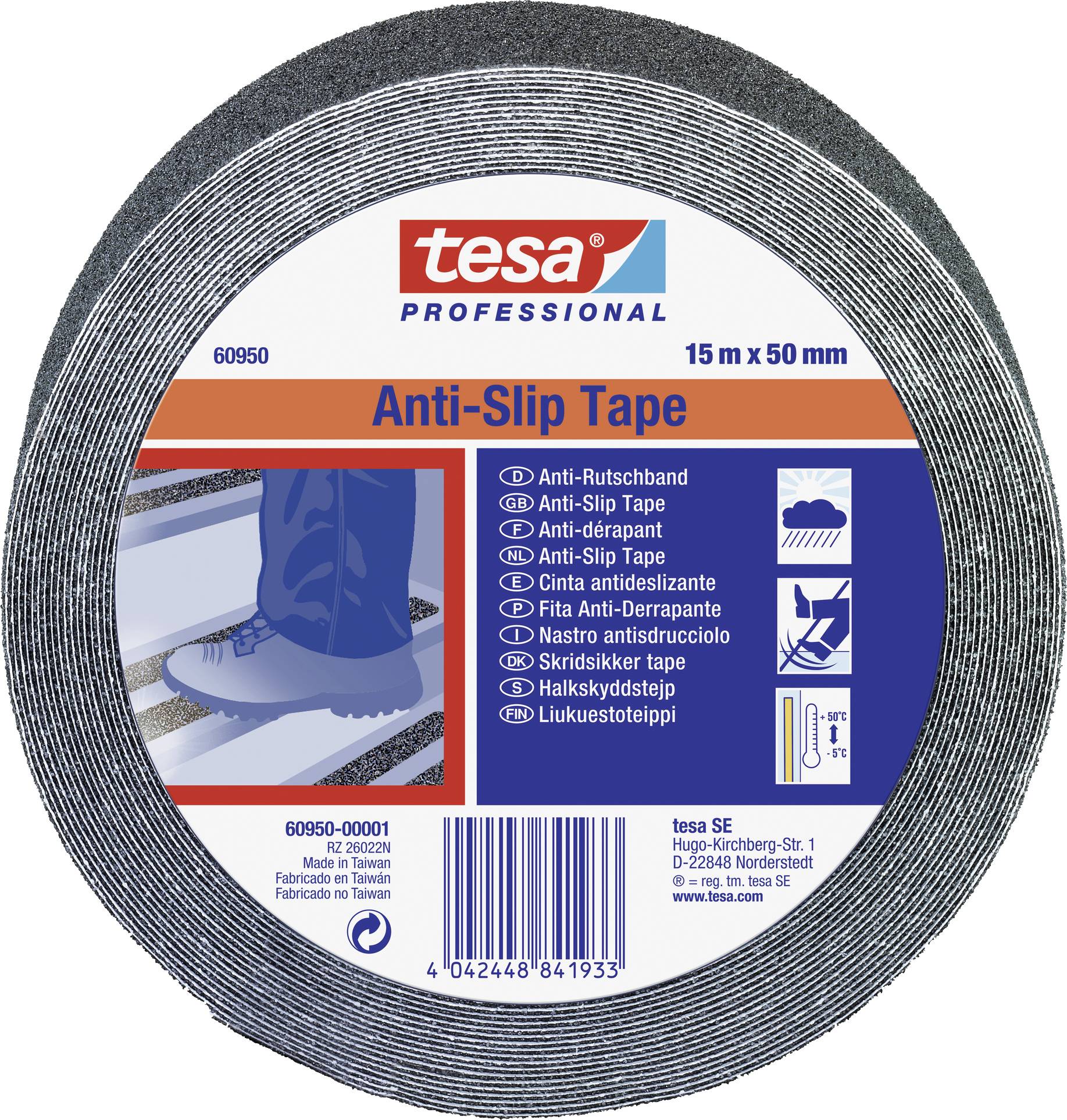 Taśma antypoślizgowa tesa tesa® Professional 60950-00001-00 (D x S) 15 m x 50 mm 15 m 1 szt. - obrazek 1